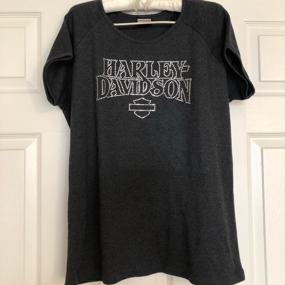 Harley Davidson Blinged charcoal t-shirt sz 1X